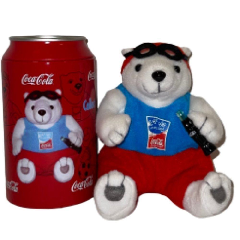 🆕Vintage Coca Cola Plush Polar Bear 2004 Athens Ski - Picture 2 of 4
